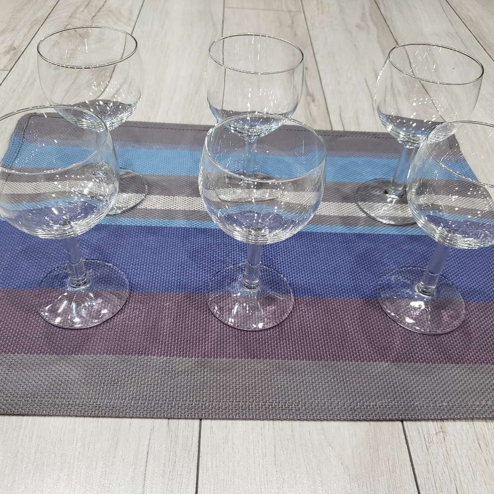 3/$35 Set of 6 short wine glasses